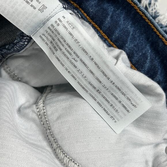 Abercrombie & Fitch High Rise Mom Shorts Dark Wash Curve Love Plus Size 20 - Picture 4 of 9